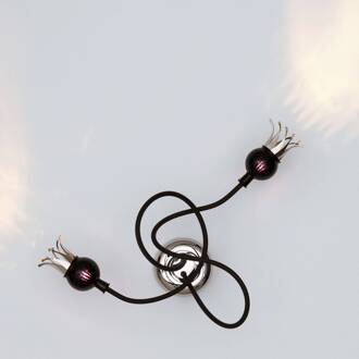 Poppy - Design wandlamp met speciale effecten zwart, zwart-paars