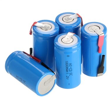 Populaire blauw kleur! 5 STKS 1800 mah SC Ni-CD oplaadbare batterij blauwe kleur 4.25*2.2 cm
