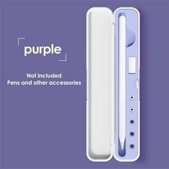 Populaire Draagbare Opbergdoos Voor Apple Potlood Geschikt Voor Ipad Tablet Touch Pen Stylus Beschermhoes Anti-Verloren Paars