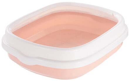 Populaire Kat Kattenbak Kat Semi Huisdier Kat Semi Gesloten Afneembare Splash Proof Kat Uitwerpselen Bassin Kattenbakvulling shove roze / S