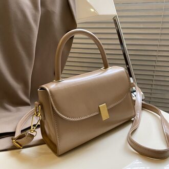 Populaire Kleine Tas Vrouwen Tassen Mode Herfst Winter Retro Veelzijdige Een Schouder Messenger Bag Draagbare Kleine khaki