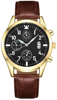 Populaire Mannen Lederen Horloge Met Kalender Functie Plus Lichtgevende Functie Horloge Mannen Mechanische Horloges Horloges Heren B