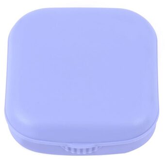 Populaire Mini Vierkante Contact Lens Geval Met Spiegel Vrouwen Gekleurde Contactlenzen Box Ogen Contact Lens Container Mooie Reizen Kit paars