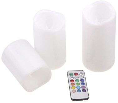 Populaire Partij Viering Romantische Veranderende Kleur Rgb Led Kaarsen Met Afstandsbediening Vlamloze Kaarsen