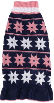 Populaire Pet Winter Warme Trui Populaire Pet Winter Warme Trui Interval Kleur Huisdier Kleding Huisdier Trui marine / XS