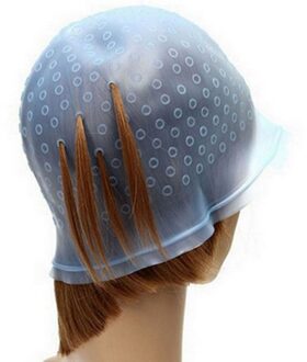 Populaire Professionele Salon Herbruikbare Hair Colouring Highlighting Dye Cap Hoed Haak Frosting blauw