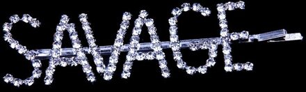 Populaire Wodrs Savage Finesse Iconische Strass Haar Clip Letters Barrette Voor Vrouwen Crystal Bling Brief Haarspelden Haar Sieraden Zilver