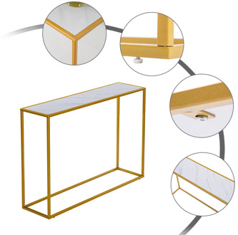 Porch Side table Console Table Entry way Table Hall table Display table Minimalist [106x28x76cm] White