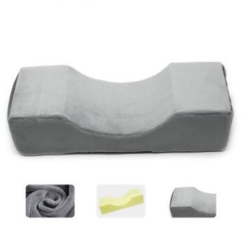 Porfessional Wimper Extension Beauty Kussen Kant Pocket Nek Ontspannen Concave Vorm Salon Kussen Trage Rebound Memory Foam Kussen grijs