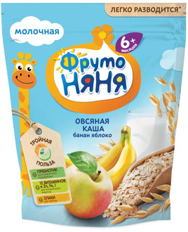 Porridge fruit milk oat with banana and apple 200g with 6 months