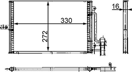 Porsche Condensor, airconditioning AC317000S