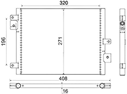 Porsche Condensor, airconditioning AC354000S