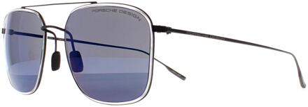Porsche Design Aviator Unisex Zwart Blauw Spiegel P8940 - maat