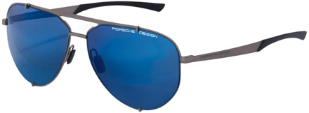 Porsche Design Hooks P`8920 Sunglasses in Ruthenium/Blue Porsche Design , Gray , Heren - 63 MM
