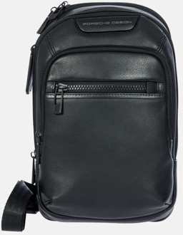 Porsche Design Leather Evo sling bag/crossbody tas black