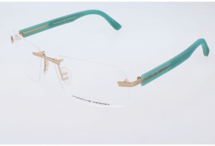 Porsche Design Randloze Slechtbril Teal Acetaat Lateien Grijs