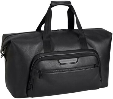 Porsche Design Roadster Leather Evo Weekender black handbagage Zwart - H 30 x B 55 x D 23 cm