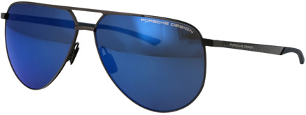 Porsche Design Stijlvolle Zonnebril P8962 Porsche Design , Blue , Unisex - 64 MM
