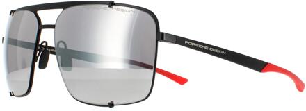 Porsche Design zonnebril P8919 Een zwarte rode kwikzilver spiegel - One Size