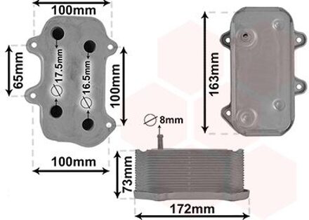 Porsche oliekoeler 74013701