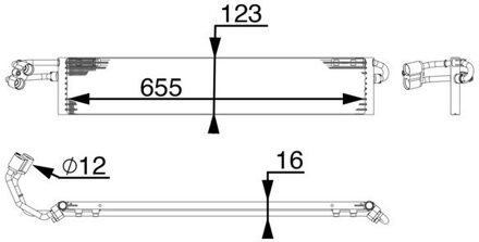 Porsche Oliekoeler, automatische transmissie CLC71000P
