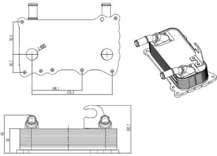 Porsche Oliekoeler, motorolie 31846