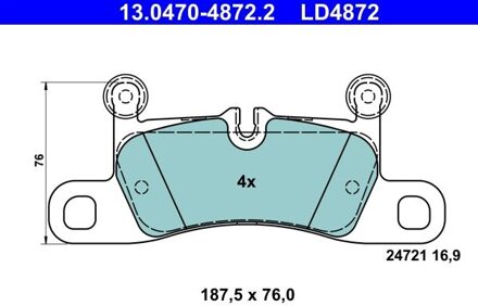 Porsche Remblokken set 13047048722