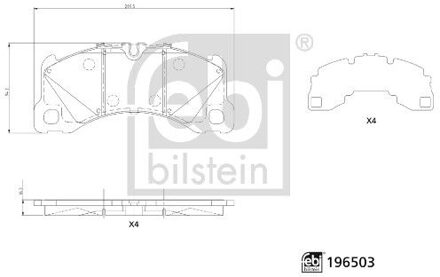 Porsche Remblokkenset, schijfrem 196503