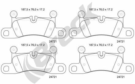 Porsche Remblokkenset, schijfrem 247210055300