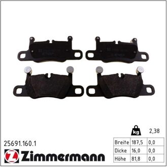 Porsche Remblokkenset, schijfrem 256911601