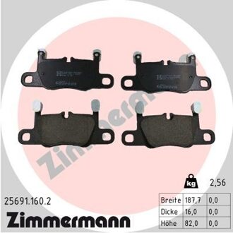Porsche Remblokkenset, schijfrem 256911602