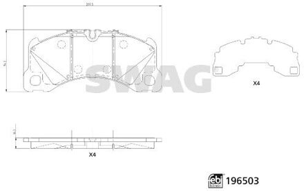 Porsche Remblokkenset, schijfrem 33112195