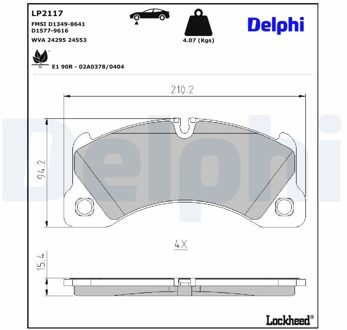 Porsche Remblokkenset, schijfrem LP2117