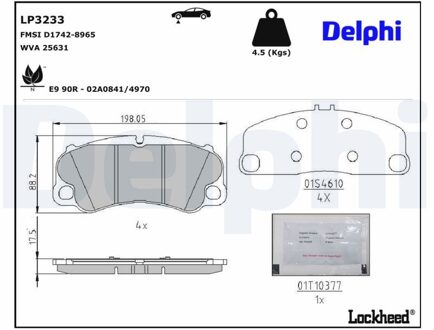 Porsche Remblokkenset, schijfrem LP3233