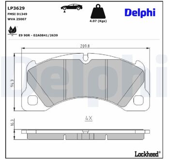 Porsche Remblokkenset, schijfrem LP3629