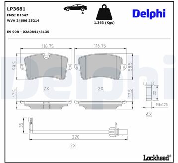 Porsche Remblokkenset, schijfrem LP3681