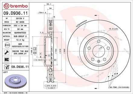Porsche Remschijf 09D93611