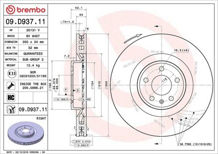 Porsche Remschijf 09D93711