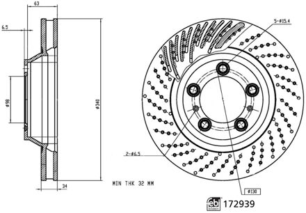 Porsche Remschijf 172939