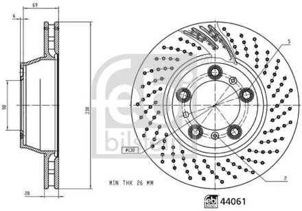Porsche remschijf 44061