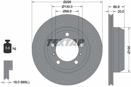 Porsche Remschijf 92165303