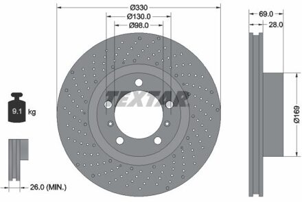 Porsche Remschijf 92279605