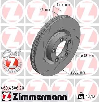 Porsche Remschijf COAT Z 460450620