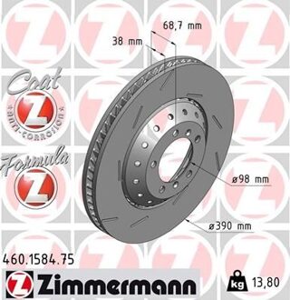 Porsche Remschijf Formula Z links 460158475