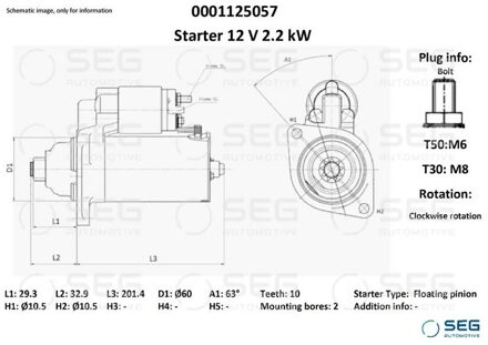 Porsche Starter Porsche 2.0 kw 0001125057