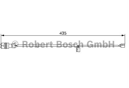 Porsche Waarschuwingscontact, remvoering-/blokslijtage achter AP240