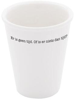 Porseleinen beker 'Er is geen tijd' set van 2 - M. Vasalis (ISBN: 9789059309449)