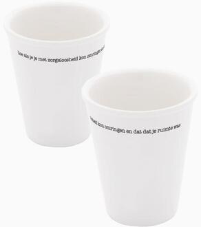 Porseleinen beker ‘Hoe als je je' set van 2 - Bert Schierbeek (ISBN: 9789493352285)