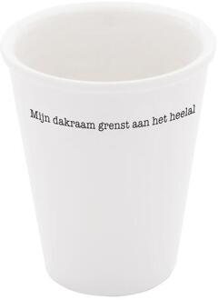 Porseleinen beker 'Mijn dakraam grenst aan het heelal' set van 2 - Fetze Pijlman (ISBN: 9789059309425)