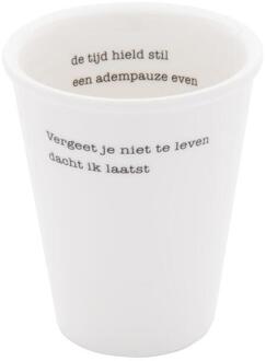 Porseleinen beker 'Vergeet je niet' set van 2 -  Kees Hermis (ISBN: 9789059309395)